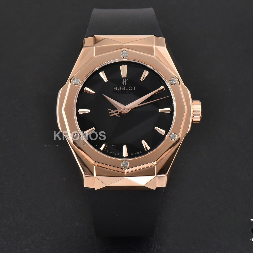 Classic Fusion Orlinski 40mm Black Dial Black Gummy Strap - Authentic Movement