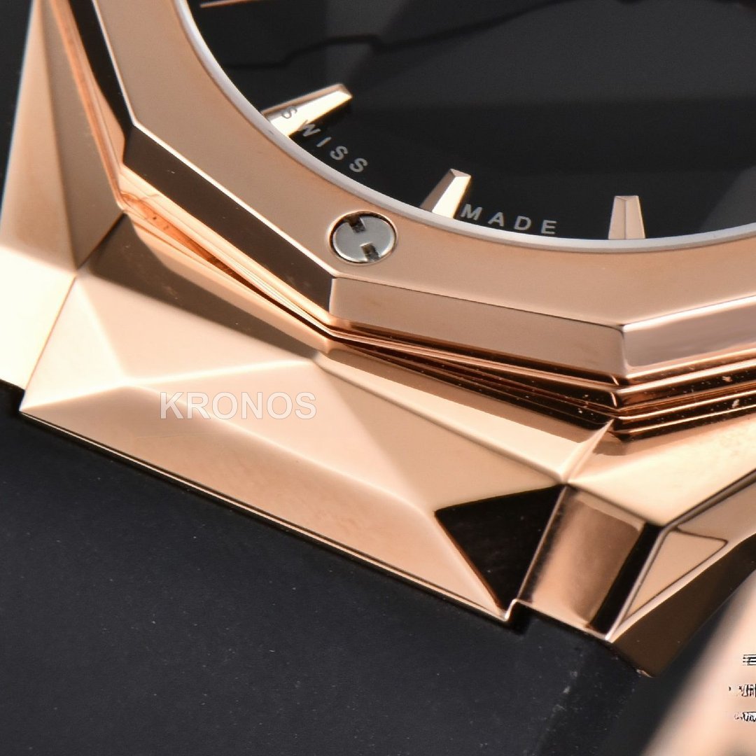Classic Fusion Orlinski 40mm Black Dial Black Gummy Strap - Authentic Movement