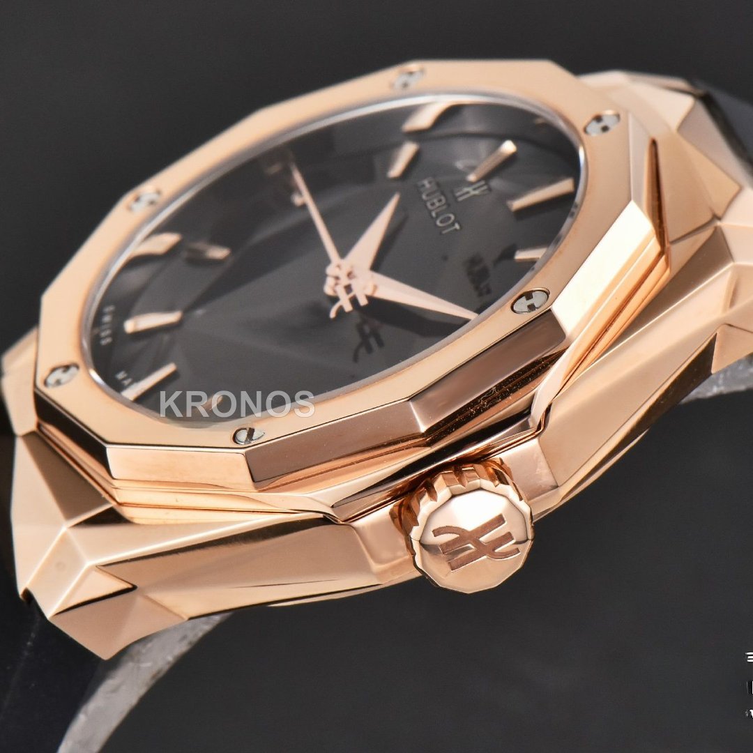 Classic Fusion Orlinski 40mm Black Dial Black Gummy Strap - Authentic Movement