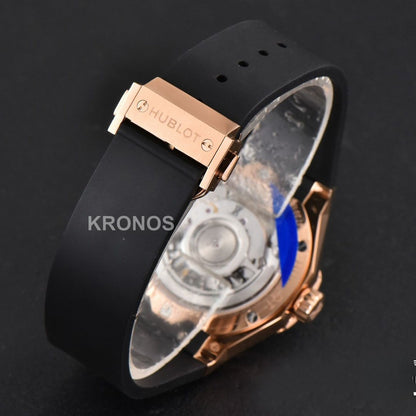 Classic Fusion Orlinski 40mm Black Dial Black Gummy Strap - Authentic Movement