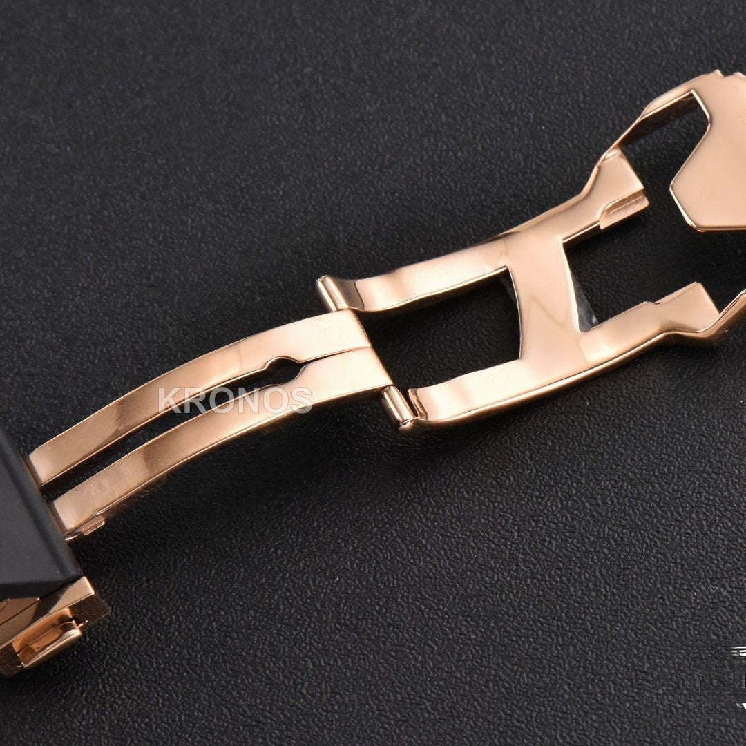 Classic Fusion Orlinski 40mm Black Dial Black Gummy Strap - Authentic Movement