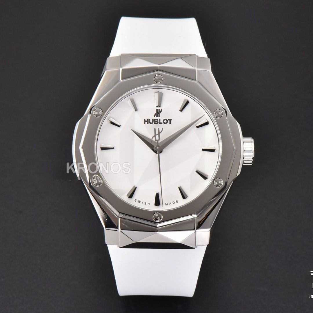 Classic Fusion Orlinski 40mm White Faceted Dial White - Authentic Movement