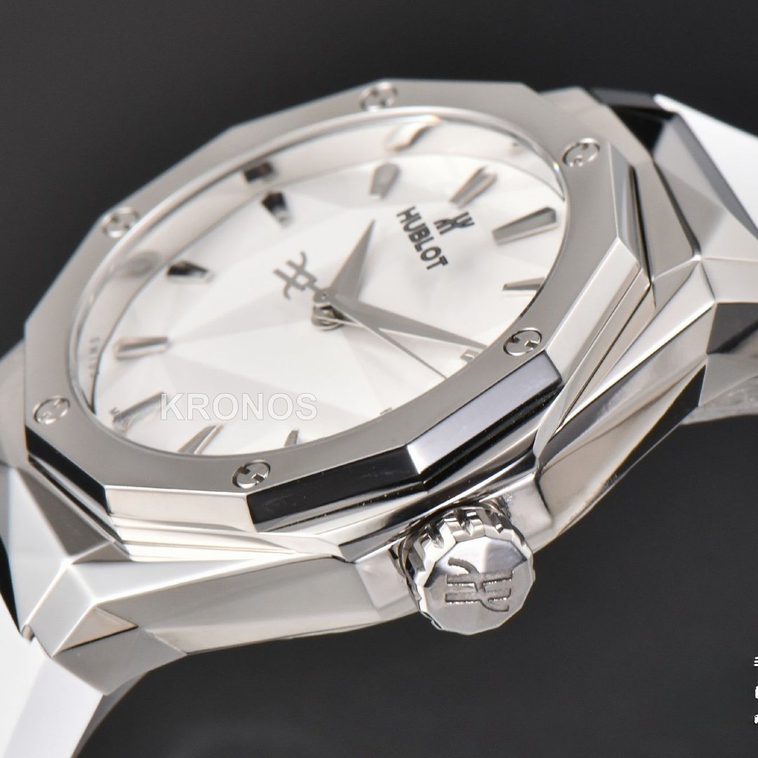 Classic Fusion Orlinski 40mm White Faceted Dial White - Authentic Movement
