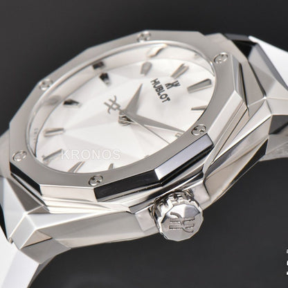 Classic Fusion Orlinski 40mm White Faceted Dial White - Authentic Movement