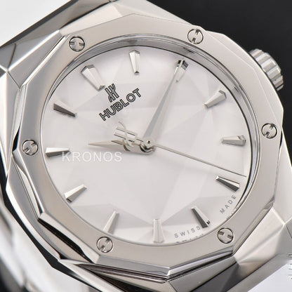 Classic Fusion Orlinski 40mm White Faceted Dial White - Authentic Movement