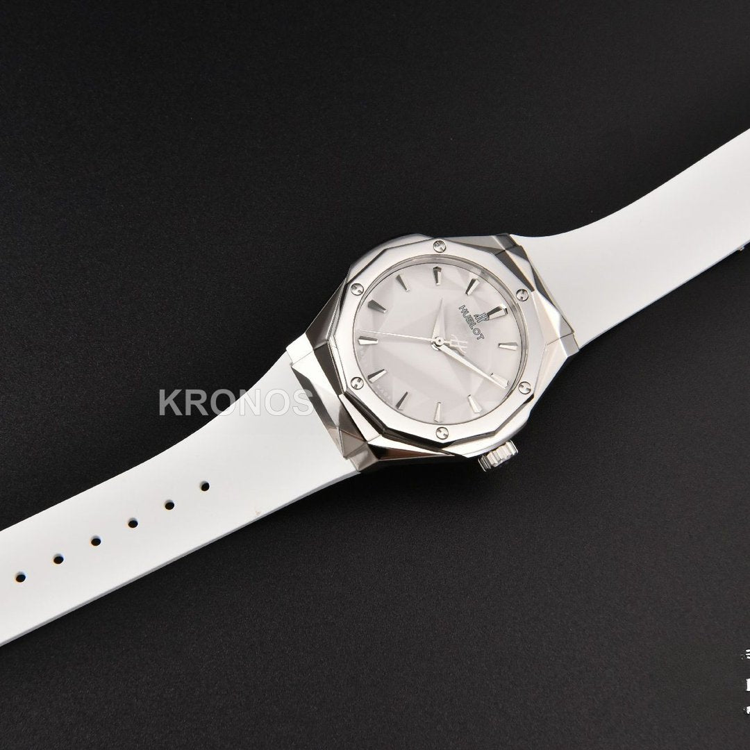 Classic Fusion Orlinski 40mm White Faceted Dial White - Authentic Movement