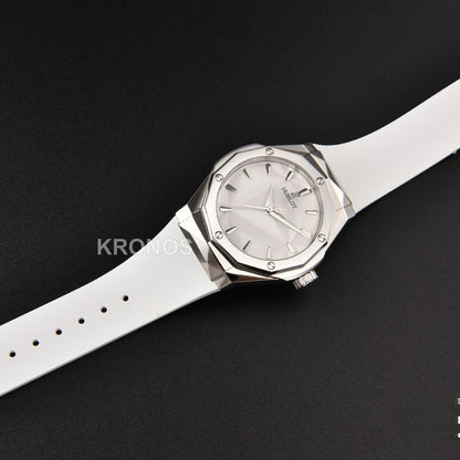 Classic Fusion Orlinski 40mm White Faceted Dial White - Authentic Movement