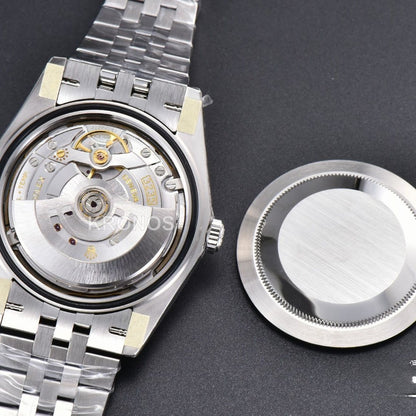 Datejust 41mm Wimbledon Gray Dial Green Marker Jubilee - Authentic Movement