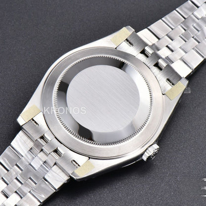 Datejust 41mm Wimbledon Gray Dial Green Marker Jubilee - Authentic Movement