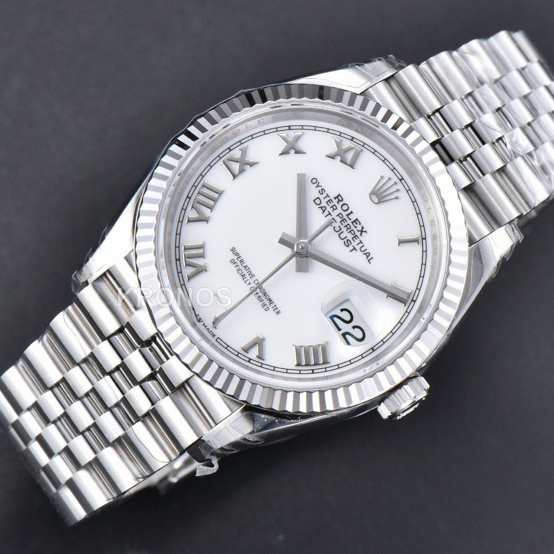 Datejust 36mm White Dial Roma Marker - Authentic Movement