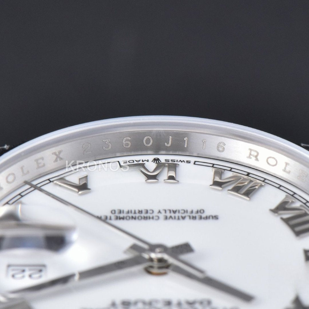 Datejust 36mm White Dial Roma Marker - Authentic Movement