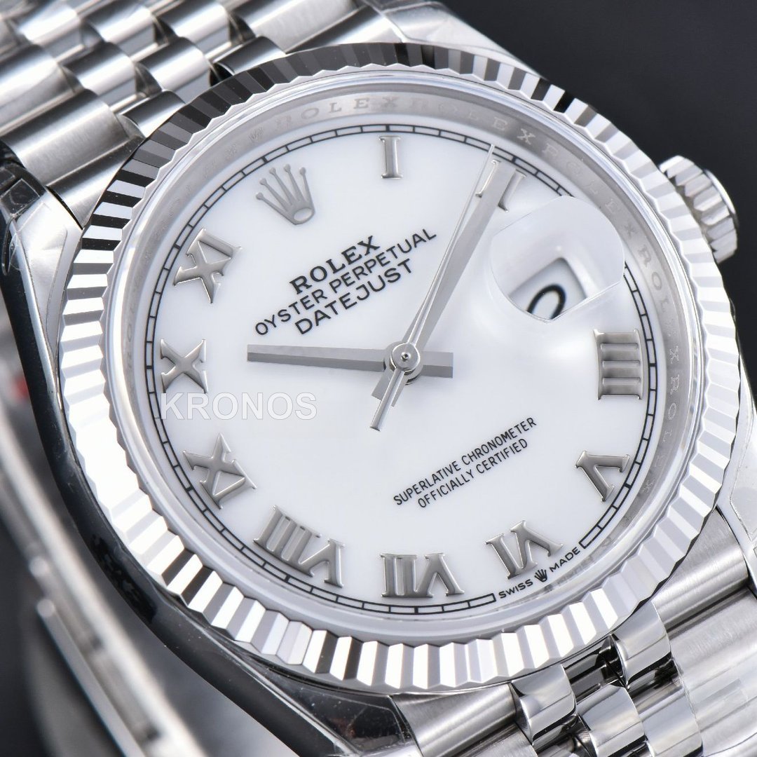 Datejust 36mm White Dial Roma Marker - Authentic Movement