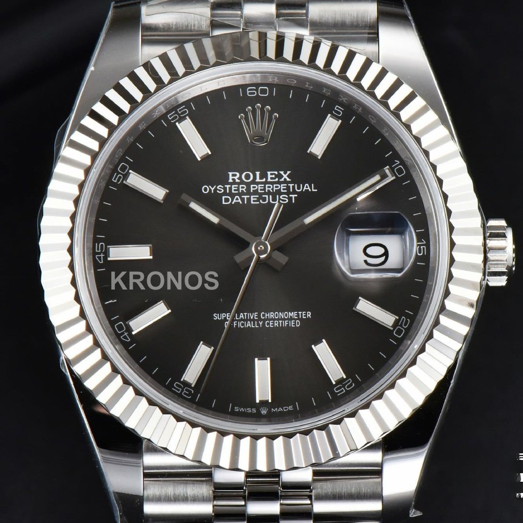 Datejust 41mm Gray Dial Lume Marker - Authentic Movement