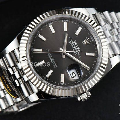Datejust 41mm Gray Dial Lume Marker - Authentic Movement