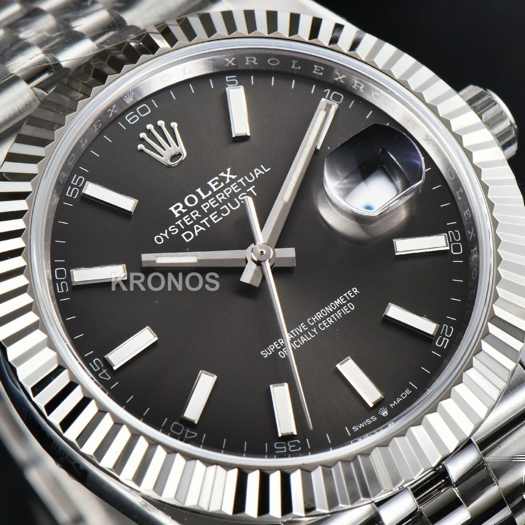 Datejust 41mm Gray Dial Lume Marker - Authentic Movement