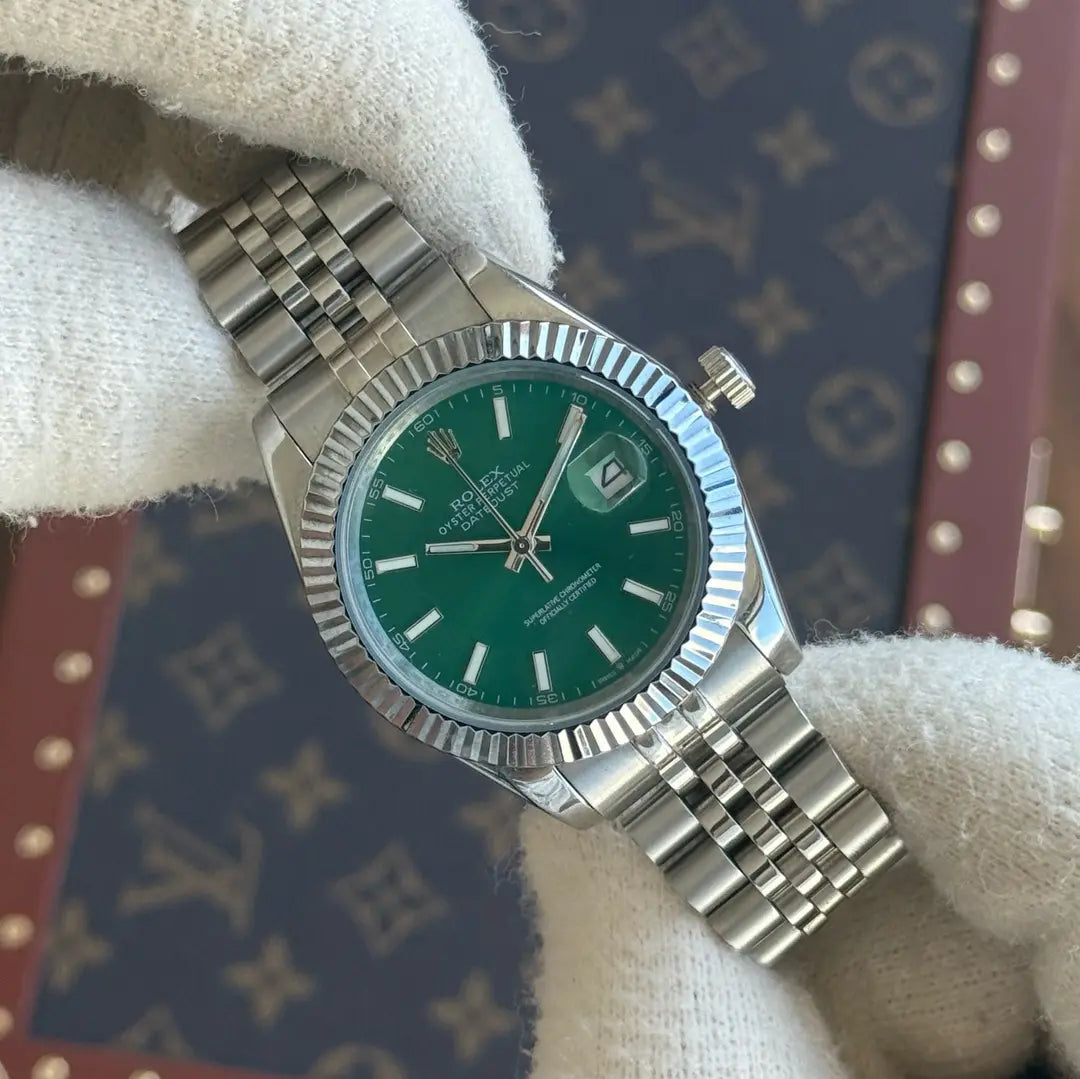 Datejust acero inoxidable esfera verde Jubilee - Kronos Relojes detalle