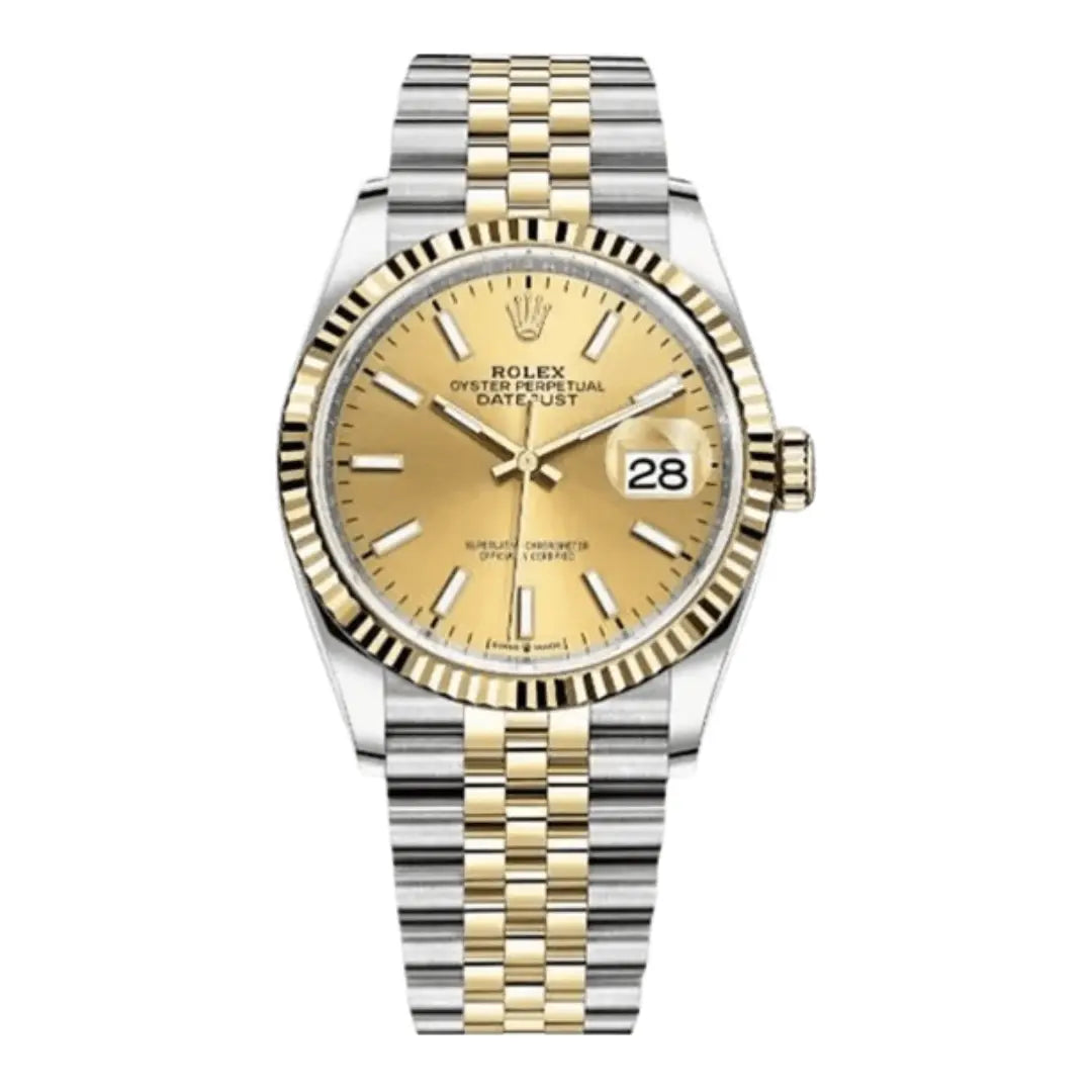 Reloj Datejust Rolesor esfera champagne Jubilee - Kronos Relojes