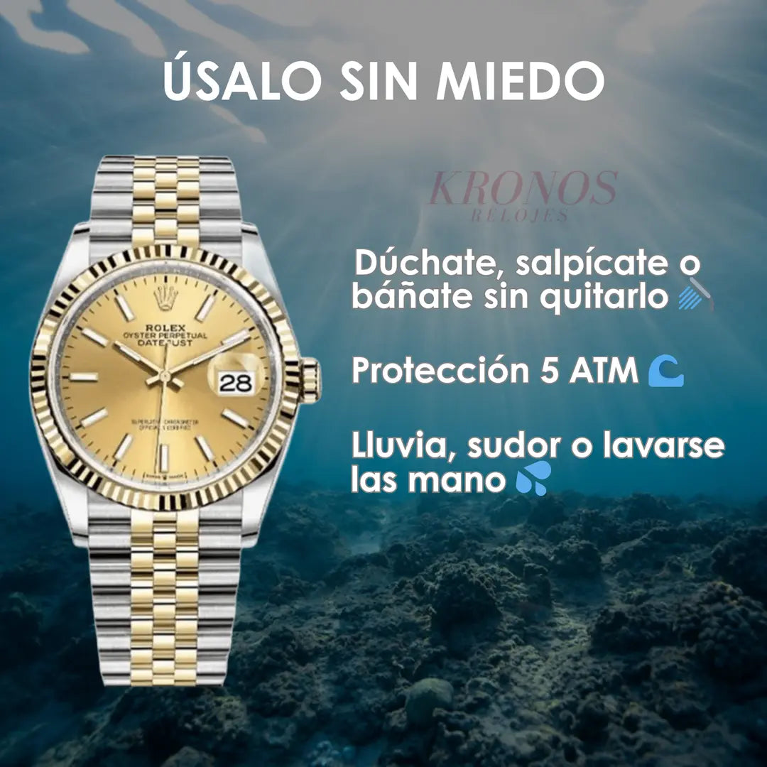 Reloj Rolesor dos tonos acero inoxidable oro Datejust Kronos