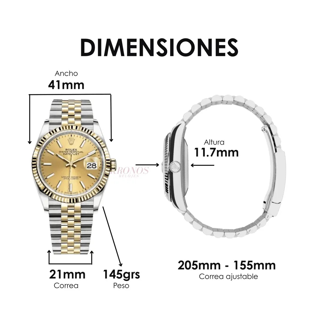 Datejust Rolesor Champagne Dial colección lujo Kronos México USA España