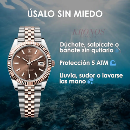 Reloj de lujo accesible Datejust chocolate dial pulsera Jubilee Kronos Relojes