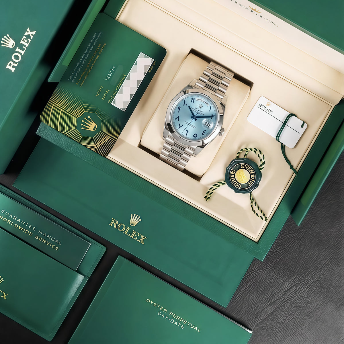 Day-Date Oystersteel – Tiffany Arabic Dial President