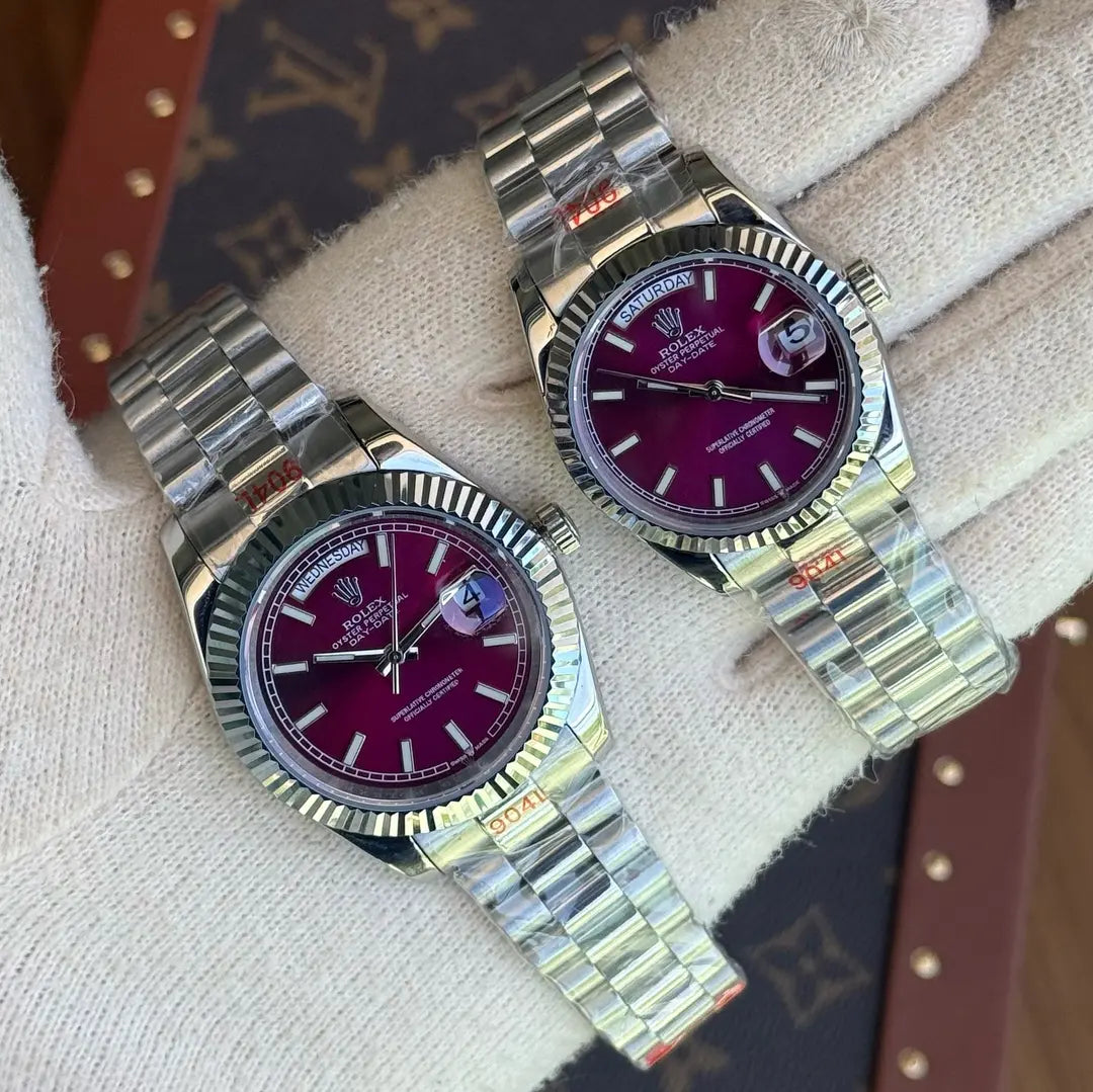 Day-Date President Oystersteel cherry inspirado Kronos Relojes correa presidencial