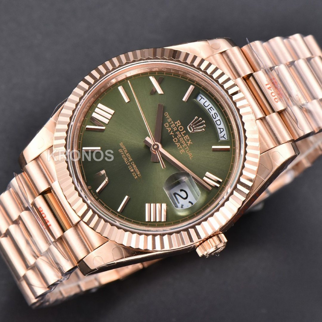 Daydate 40mm Green Dial Roma Marker - Authentic Movement
