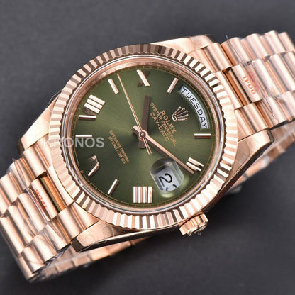Daydate 40mm Green Dial Roma Marker - Authentic Movement