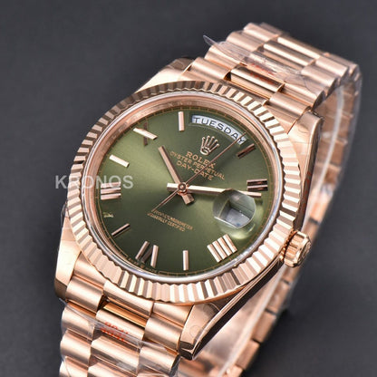Daydate 40mm Green Dial Roma Marker - Authentic Movement