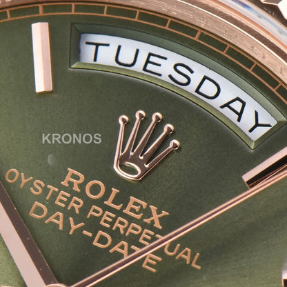 Daydate 40mm Green Dial Roma Marker - Authentic Movement