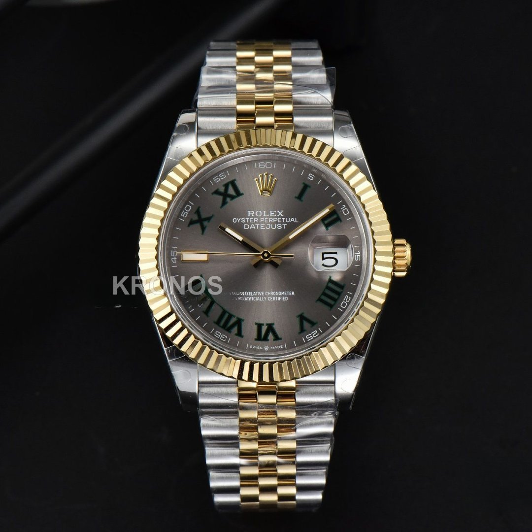 Dayjust 41mm Gray Wimbledon Dial - Authentic Movement