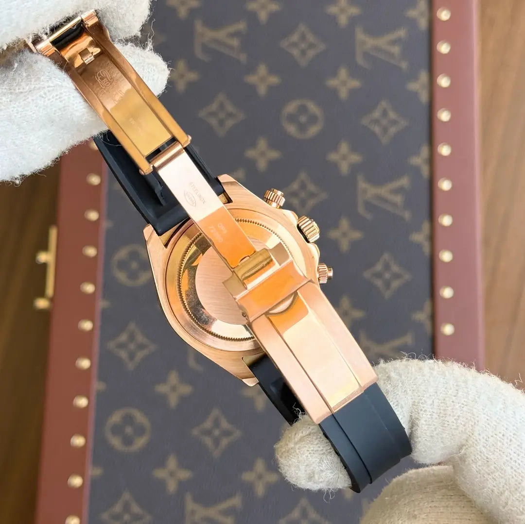 Reloj Daytona Everose Gold bisel taquimétrico auténtico Kronos
