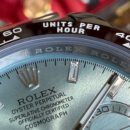Reloj Daytona Oystersteel Kronos Relojes dial Tiffany azul turquesa detalle esfera