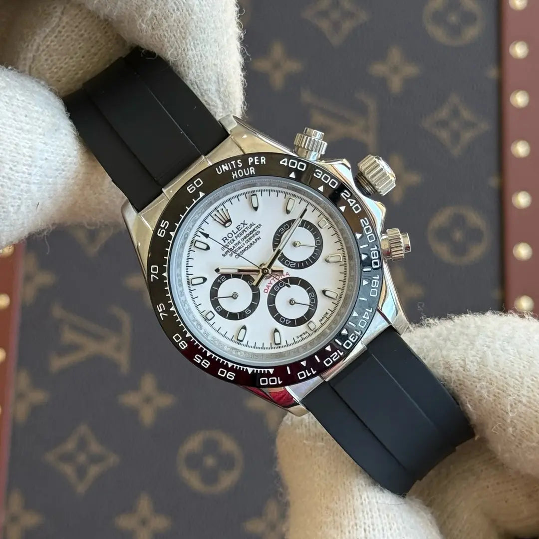 Detalle esfera blanca Daytona Oystersteel estilo AAA Kronos