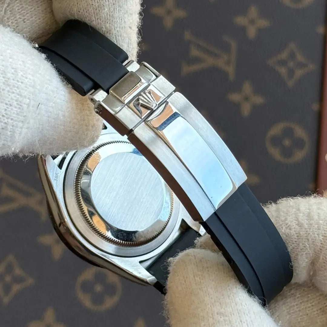 Correa Oysterflex negra Daytona Kronos Relojes lujo accesible