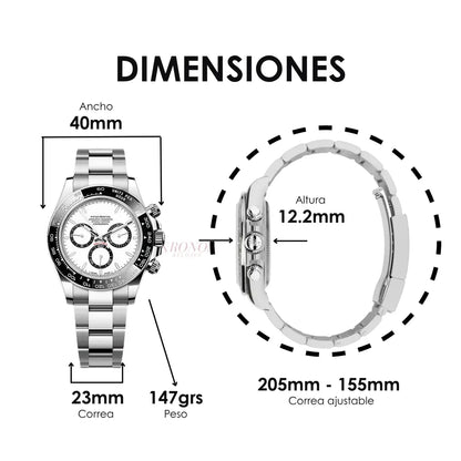 Daytona Panda Oystersteel Kronos Relojes lujo accesible envíos internacionales
