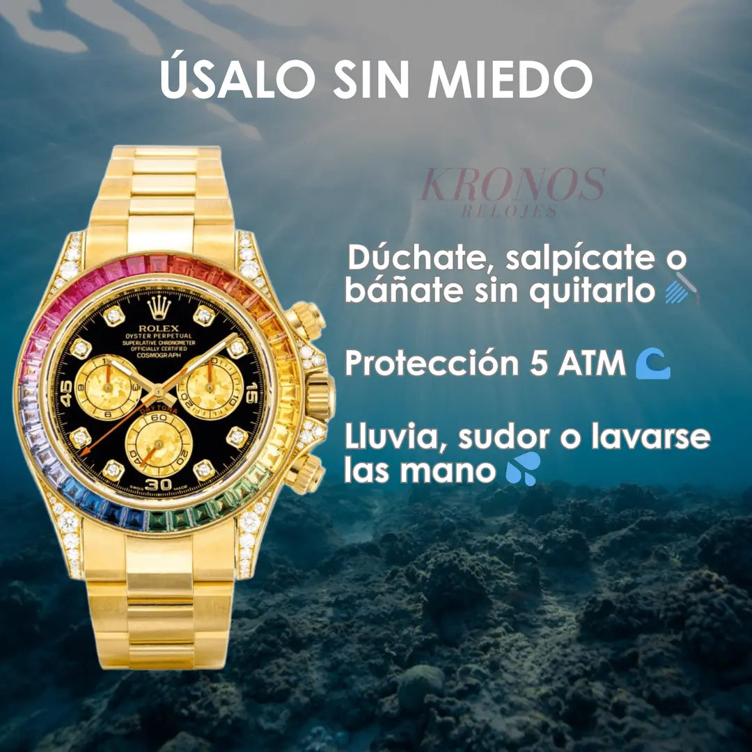 Daytona Rainbow Yellow Gold Black Dial edición especial Kronos tienda oficial