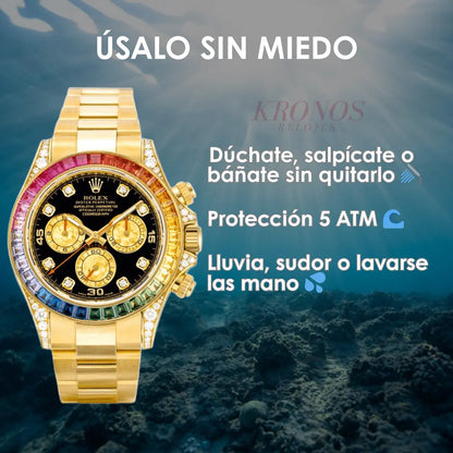 Daytona Rainbow Yellow Gold Black Dial edición especial Kronos tienda oficial