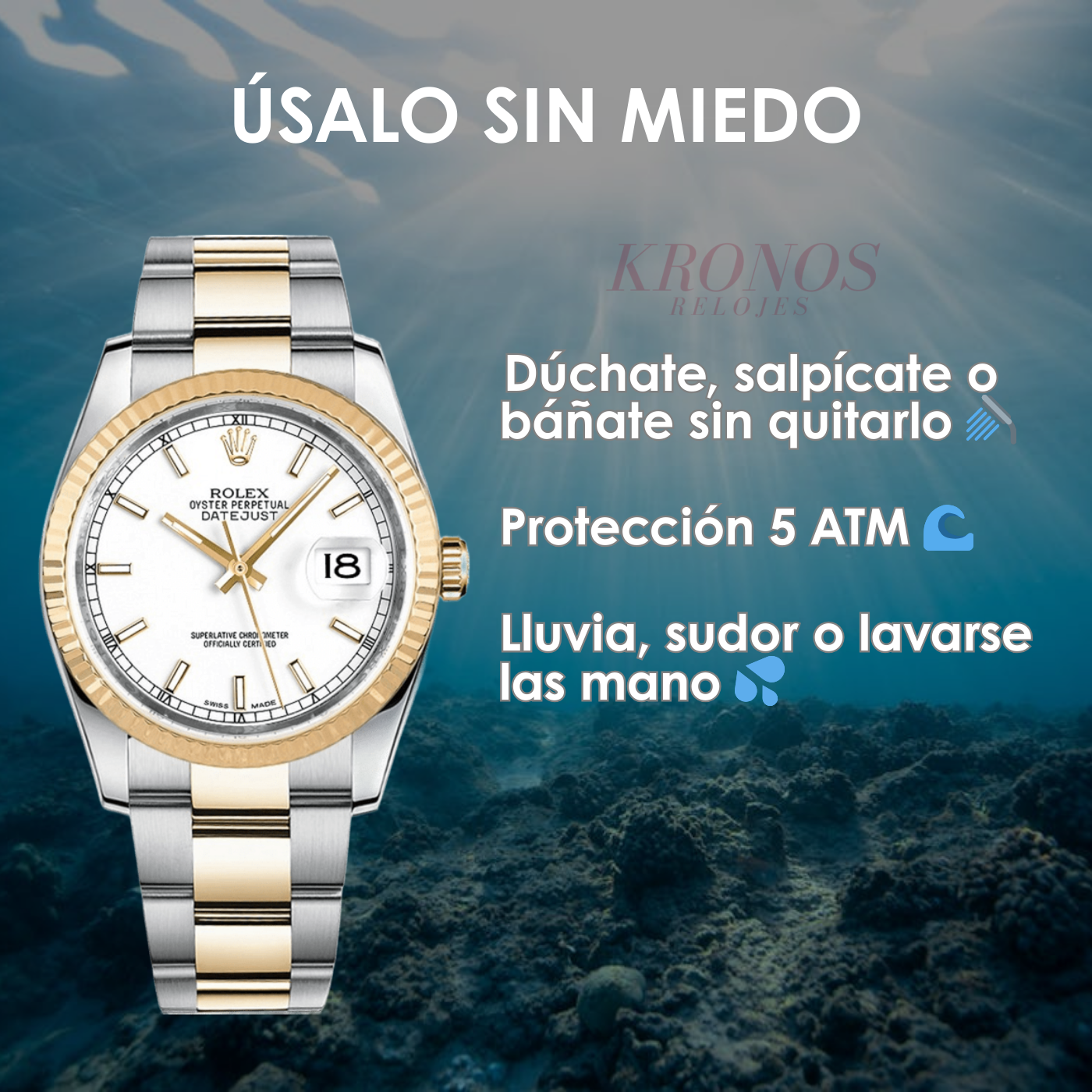 Datejust Rolesor - White Dial Oyster Rolex Type