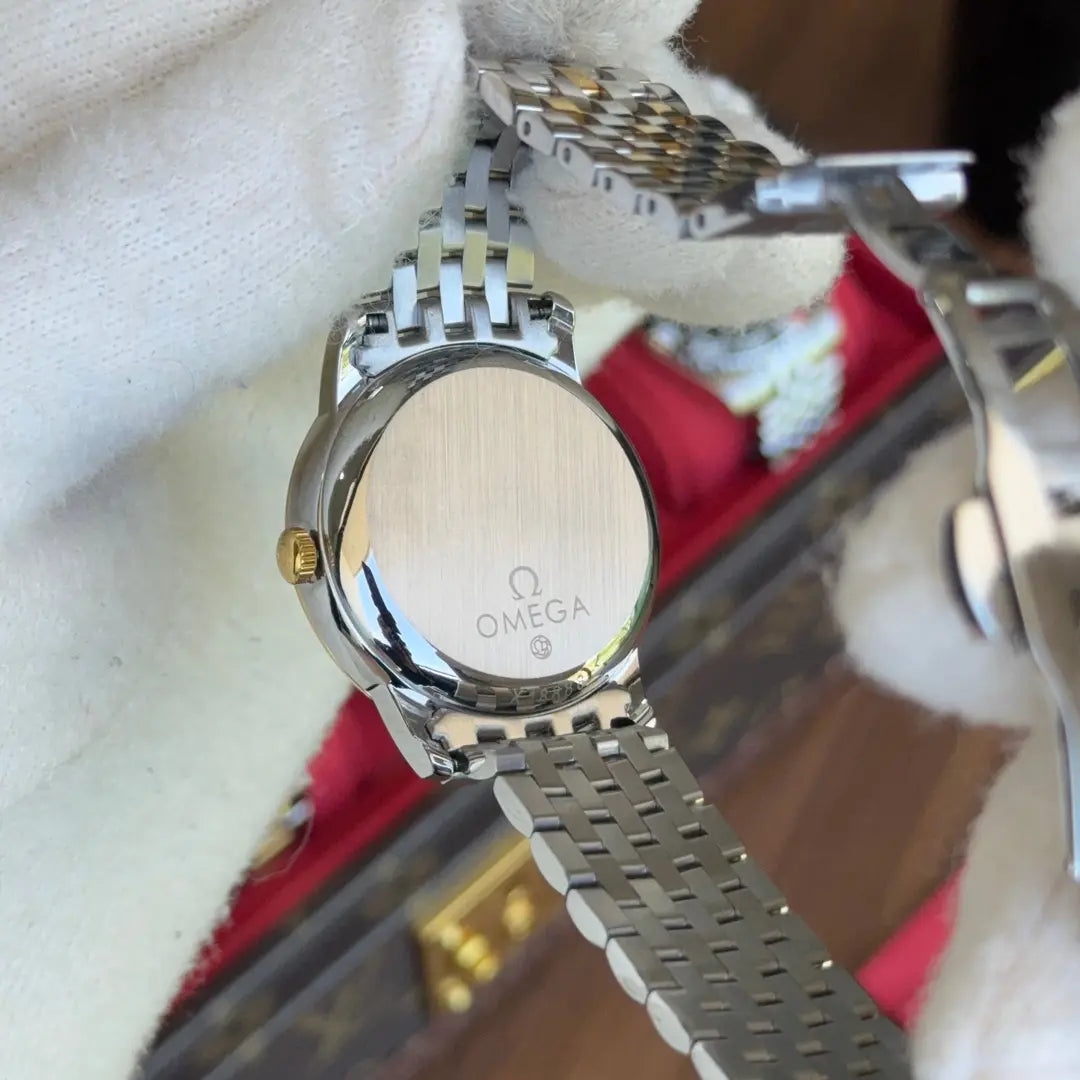 De Ville Prestige Two-Tone white dial vista frontal - Kronos Relojes