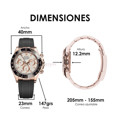 Daytona Everose Gold – White Dial Oysterflex Rolex Type