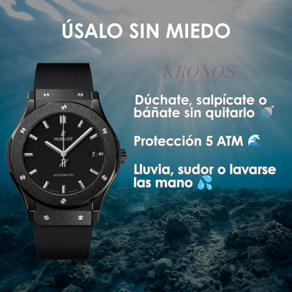 Classic Fusion Steel – Full Black Dial Leather