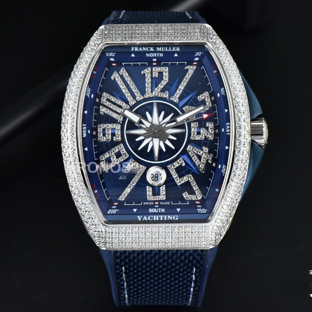 Vanguard 45mm Diamond Blue Dial Blue - Authentic Movement