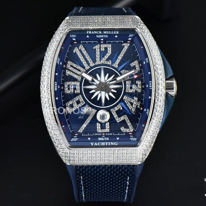 Vanguard 45mm Diamond Blue Dial Blue - Authentic Movement
