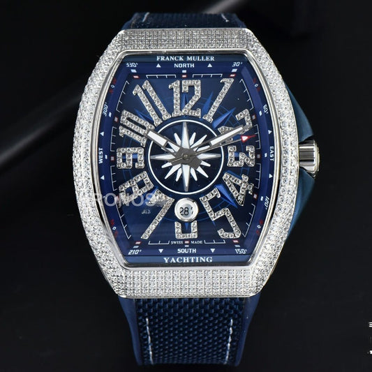 Vanguard 45mm Diamond Blue Dial Blue - Authentic Movement