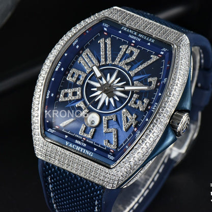 Vanguard 45mm Diamond Blue Dial Blue - Authentic Movement