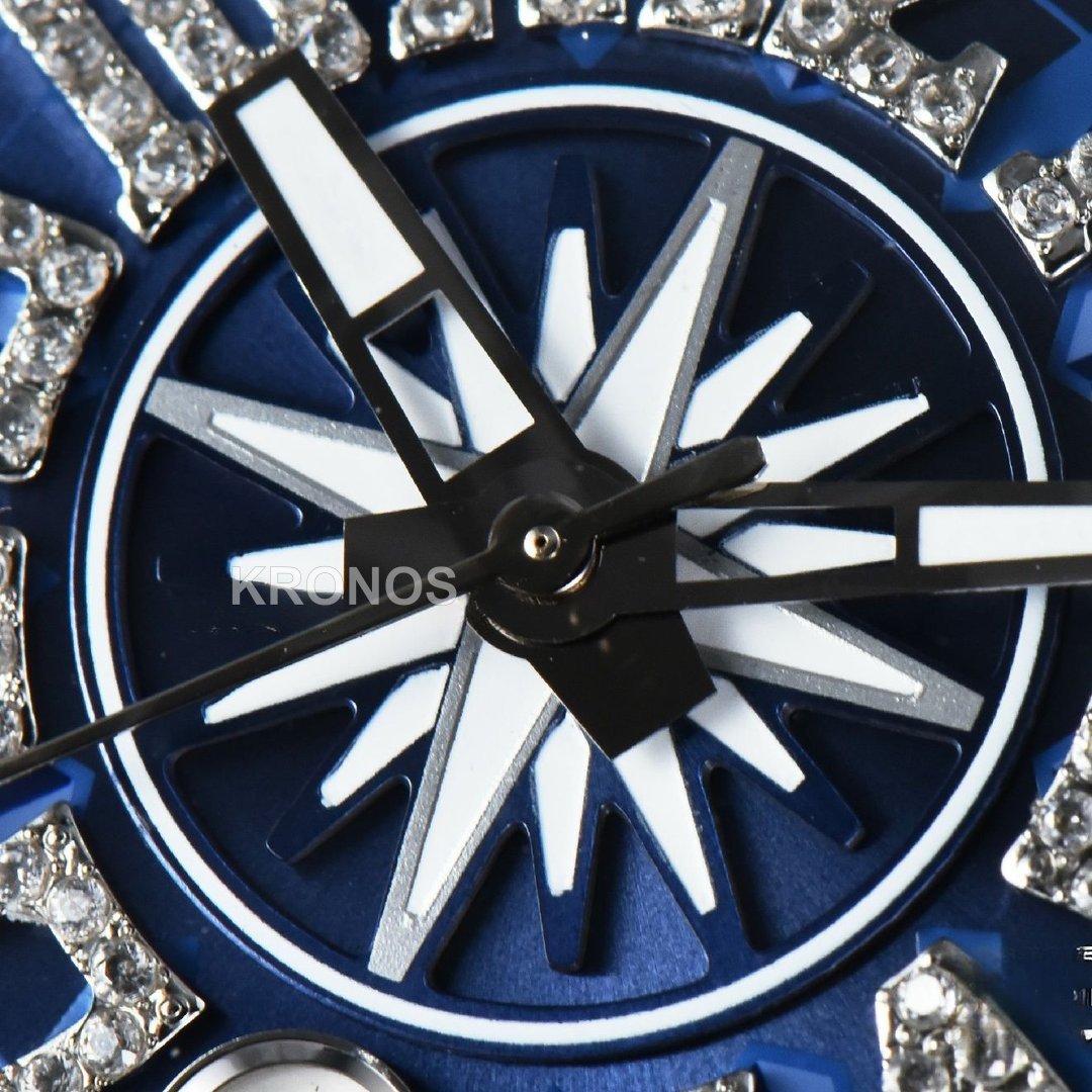 Vanguard 45mm Diamond Blue Dial Blue - Authentic Movement