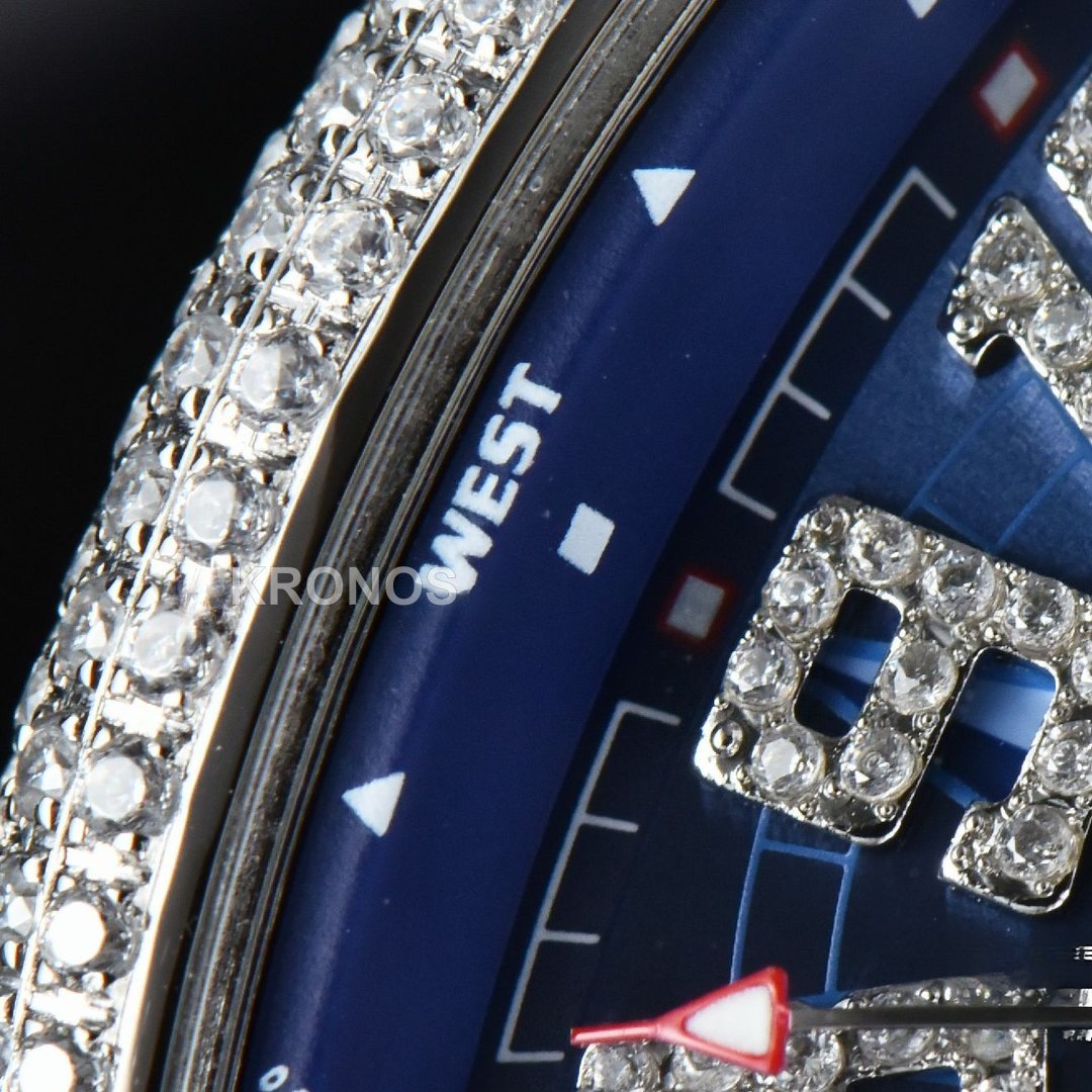 Vanguard 45mm Diamond Blue Dial Blue - Authentic Movement