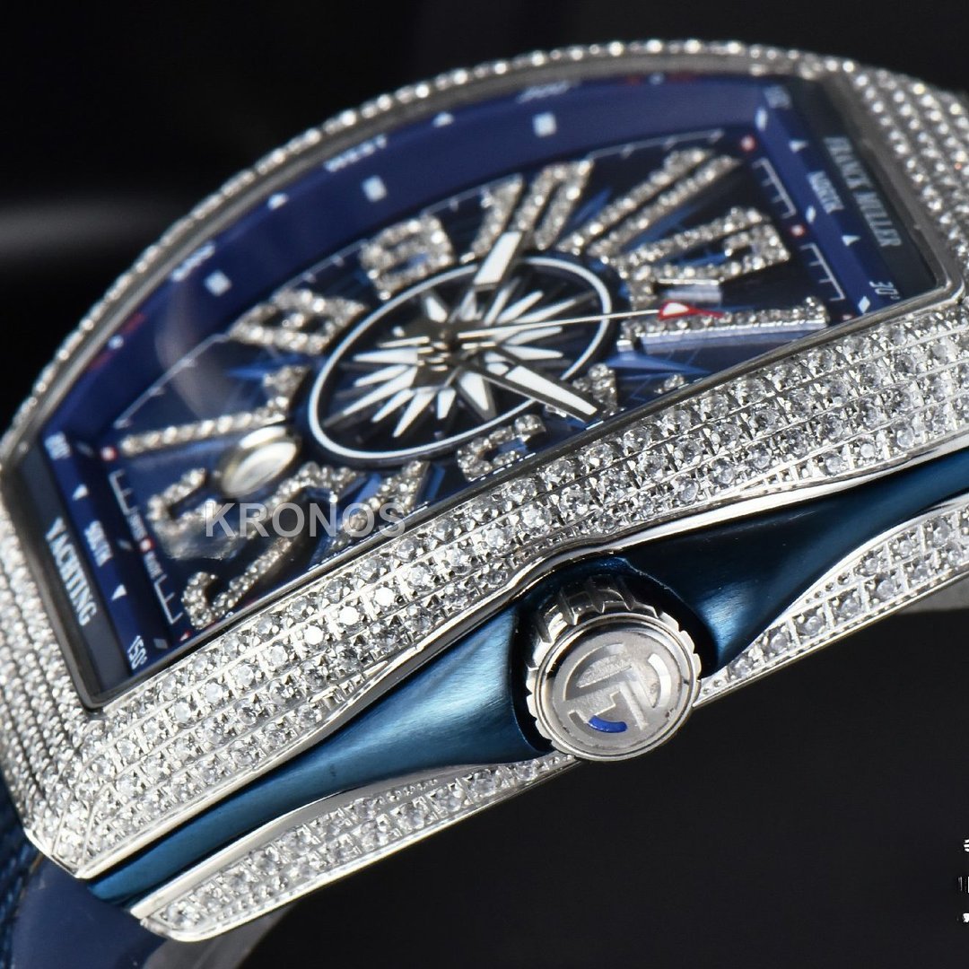 Vanguard 45mm Diamond Blue Dial Blue - Authentic Movement