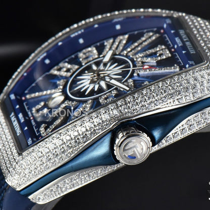 Vanguard 45mm Diamond Blue Dial Blue - Authentic Movement